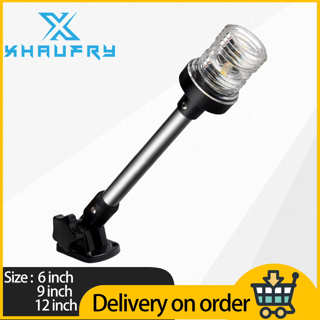 Fishing Boat Navigation Light - Luci di Poppa LED Bianche Pieghevoli